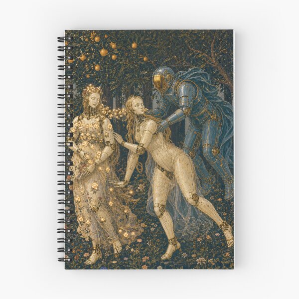 Item preview, Zephyr and Flora Cyber Renaissance Art Print designed and sold by DMarquiseArt.