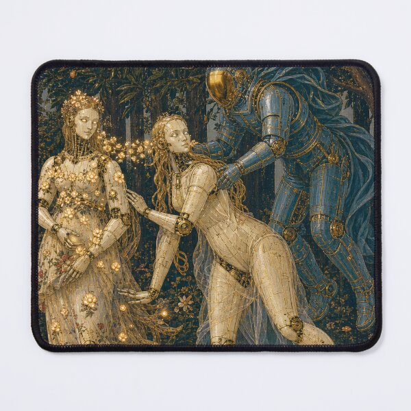 Item preview, Zephyr and Flora Cyber Renaissance Art Print designed and sold by DMarquiseArt.