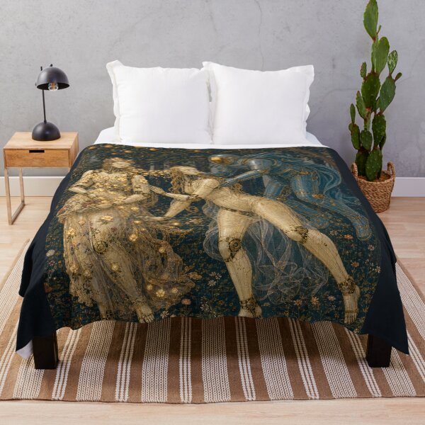 Item preview, Zephyr and Flora Cyber Renaissance Art Print designed and sold by DMarquiseArt.