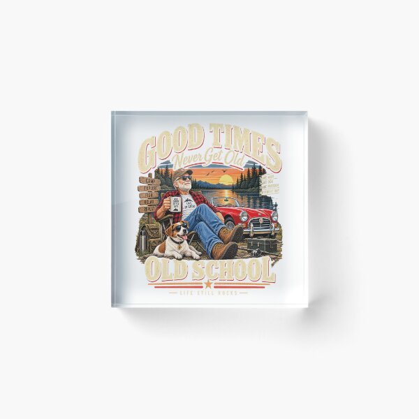 Item preview, Good Times Never Get Old – Vintage Camping & Fishing designed and sold by JanChryzostom.