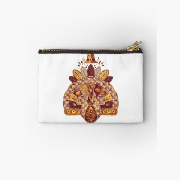 Item preview, Thanksgiving turkey cross stitch design, folk art, autumn embroidery designed and sold by VibranPalette.