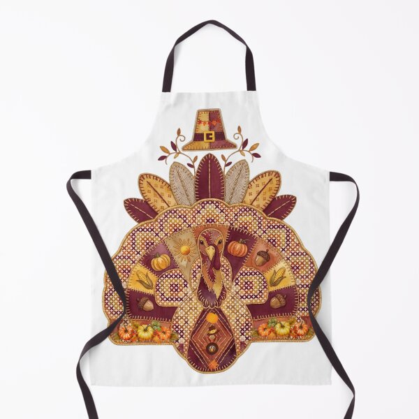Item preview, Thanksgiving turkey cross stitch design, folk art, autumn embroidery designed and sold by VibranPalette.