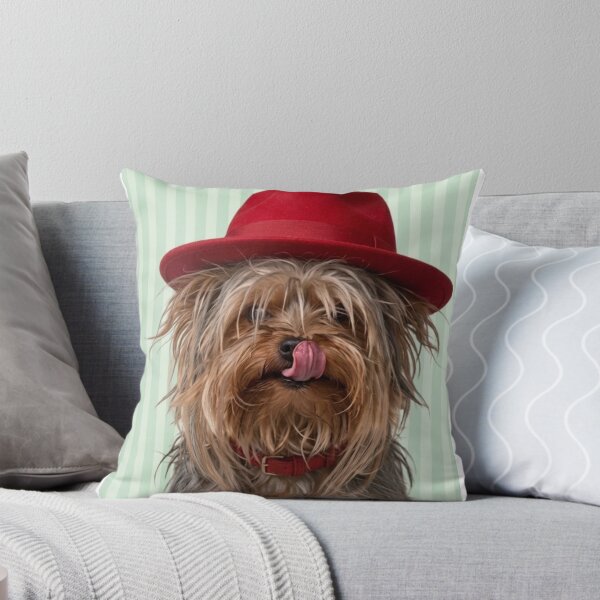 Item preview, Mlem of Madness: Philosophical Yorkie in a Red Fedora designed and sold by Psychological Art.