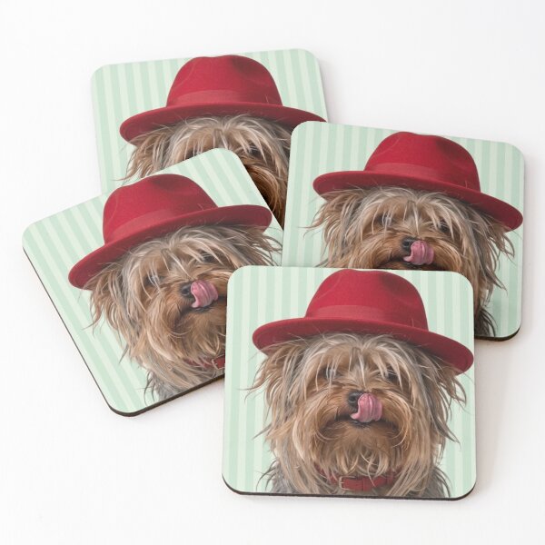 Item preview, Mlem of Madness: Philosophical Yorkie in a Red Fedora designed and sold by Psychological Art.