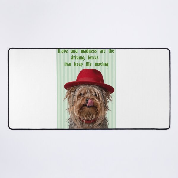 Item preview, Mlem of Madness: Philosophical Yorkie in a Red Fedora designed and sold by Psychological Art.