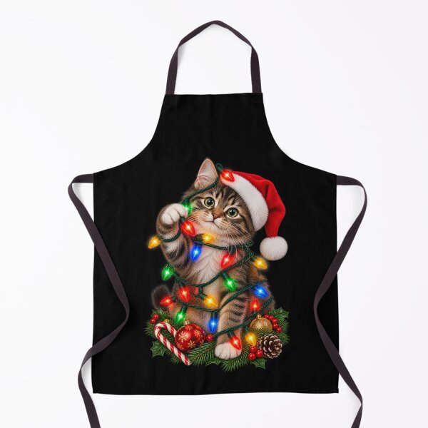 Item preview, Cat in Christmas Lights designed and sold by RockitBaby.