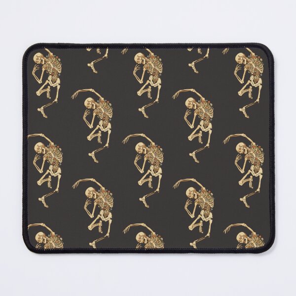 Item preview, Skeleton dancing with vintage cottagecore flowers - Dark Colors Edition designed and sold by Shyla Marsare.