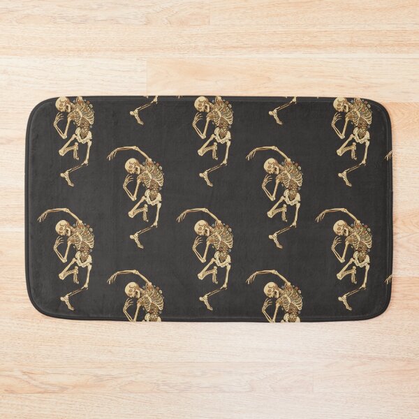 Item preview, Skeleton dancing with vintage cottagecore flowers - Dark Colors Edition designed and sold by Shyla Marsare.