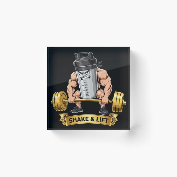 Item preview, Shake & Lift Funny Protein Shake Gym - Buff Shaker Deadlift designed and sold by StrongEveryDayStore.