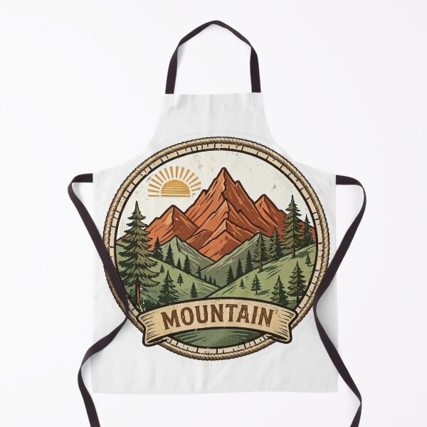 Item preview, Retro mountain with trees designed and sold by Xeneros.