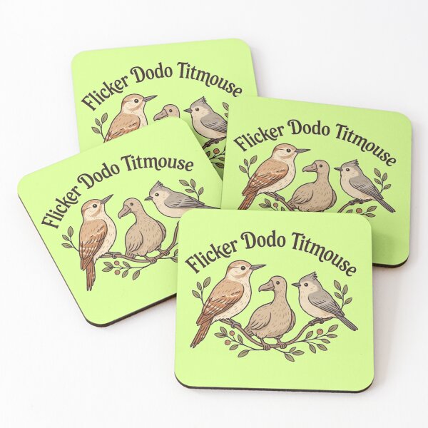 Item preview, Whimsical Bird Garden – Dodo, Flicker & Titmouse designed and sold by JaroCreates.