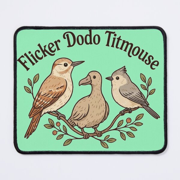 Item preview, Whimsical Bird Garden – Dodo, Flicker & Titmouse designed and sold by JaroCreates.