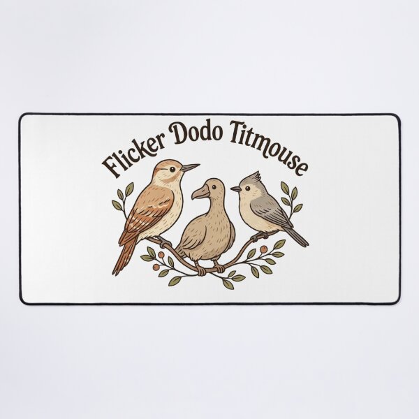 Item preview, Whimsical Bird Garden – Dodo, Flicker & Titmouse designed and sold by JaroCreates.
