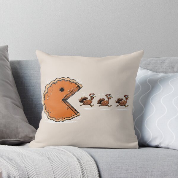 Item preview, Pumpkin Pie Chasing Turkeys Funny Thanksgiving Retro Arcade Graphic designed and sold by DianaVape.