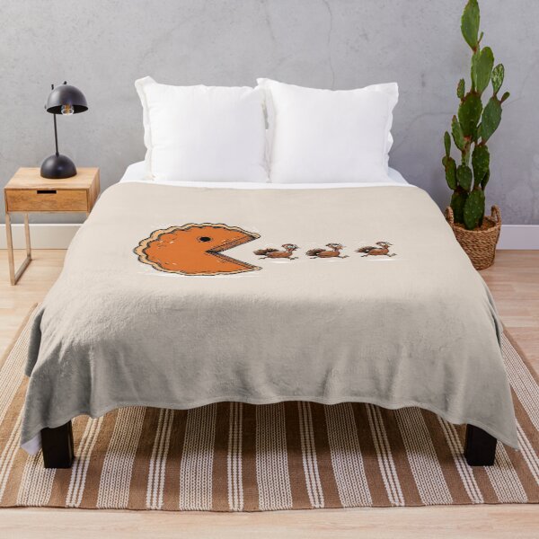 Item preview, Pumpkin Pie Chasing Turkeys Funny Thanksgiving Retro Arcade Graphic designed and sold by DianaVape.