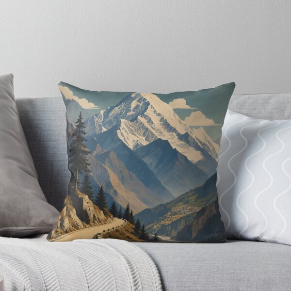 Item preview, Vintage Himalayan Mountain Travel Poster Art designed and sold by Glitchart66.