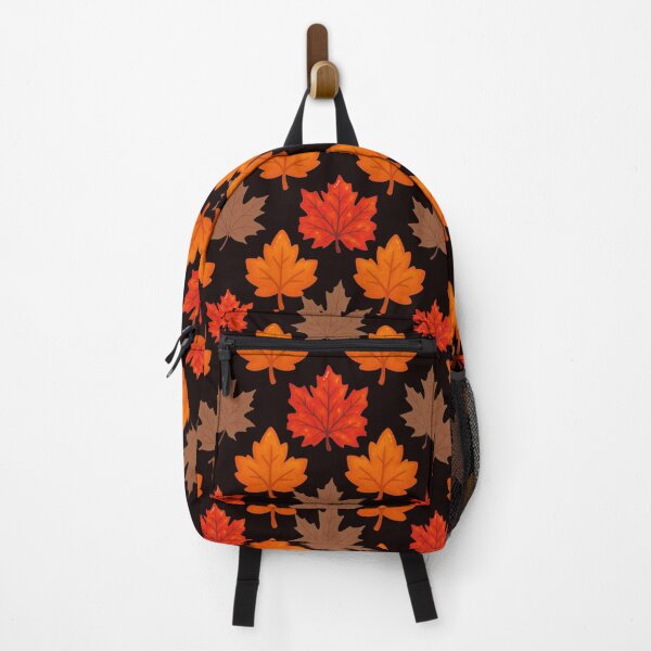 Item preview, Black Background Vintage Autumn Leaves Seamless Pattern Art designed and sold by ​Jyoti Digital Artist.