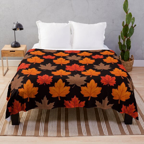 Item preview, Black Background Vintage Autumn Leaves Seamless Pattern Art designed and sold by ​Jyoti Digital Artist.
