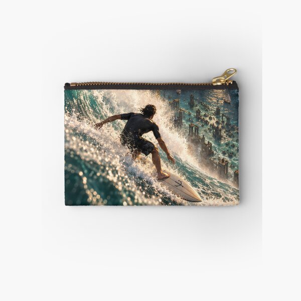 Item preview, Atlantis Surfer: Golden Hour Over the Lost City designed and sold by Extravanganzza.