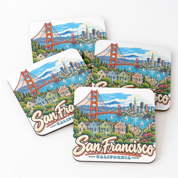 Item preview, Hand Drawn San Francisco California Travel Souvenir Landmark Gift designed and sold by MichaeIRellov.