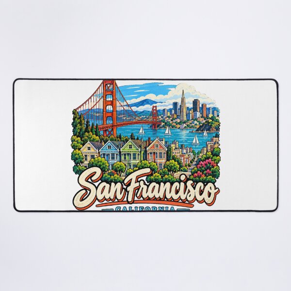 Item preview, Hand Drawn San Francisco California Travel Souvenir Landmark Gift designed and sold by MichaeIRellov.