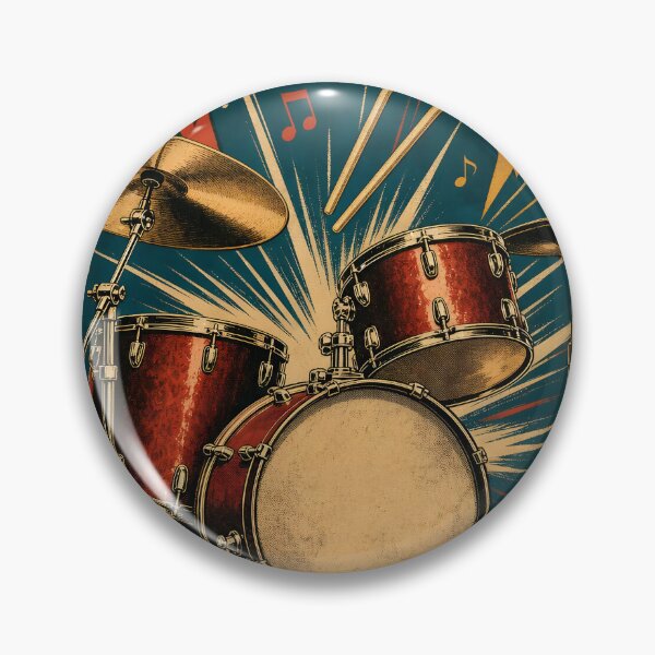 Item preview, Vintage Drummer Musician Funny Music Art designed and sold by Glitchart66.