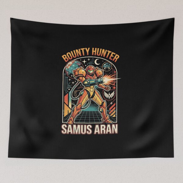 Item preview, Samus Aran Bounty Hunter Metroid Retro Comic Space Hero designed and sold by RatherCreative.