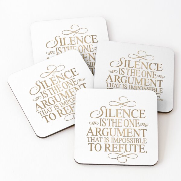 Item preview, Silence Is The One Argument Philosophical Quote Typography designed and sold by NikmaArt.