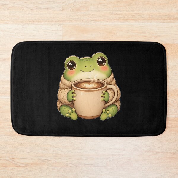Item preview, Cute Frog Coffee Lover Kawaii Illustration designed and sold by Glitchart66.