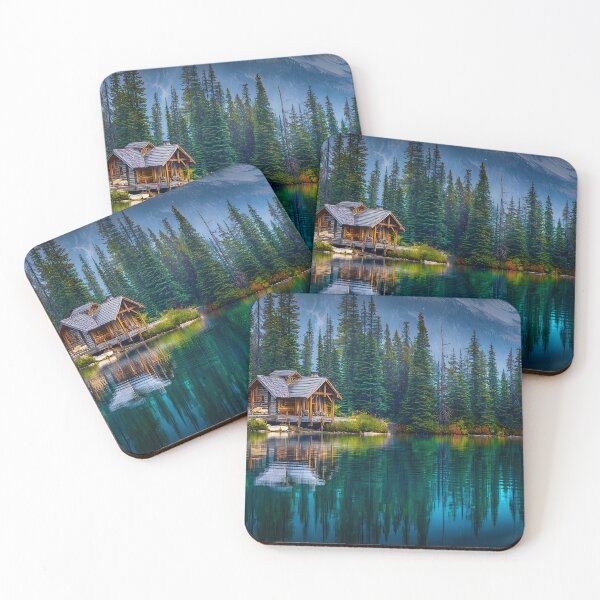 Item preview, Tranquil Cabin by Serene Lake in Nature's Embrace designed and sold by Artessie.