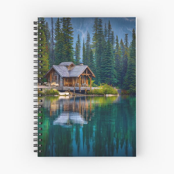 Item preview, Tranquil Cabin by Serene Lake in Nature's Embrace designed and sold by Artessie.
