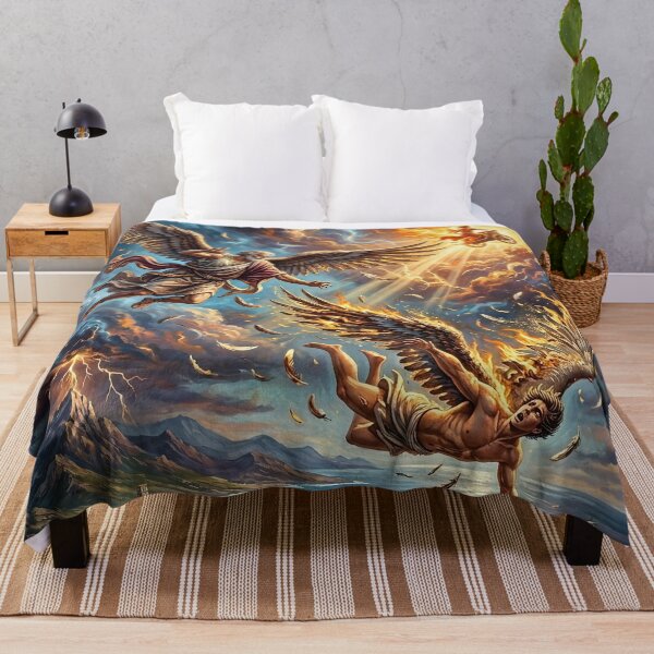 Item preview, The Fall of Icarus - Classical Mythology Fantasy Art designed and sold by Lucid Dream Pixel.