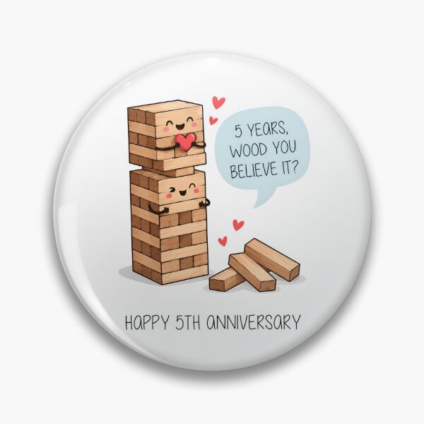 Item preview, Funny 5th Anniversary Card | Wood Anniversary | 5 Year Wedding Anniversary designed and sold by Aesthetic-Avenue.