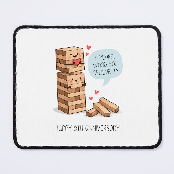 Item preview, Funny 5th Anniversary Card | Wood Anniversary | 5 Year Wedding Anniversary designed and sold by Aesthetic-Avenue.