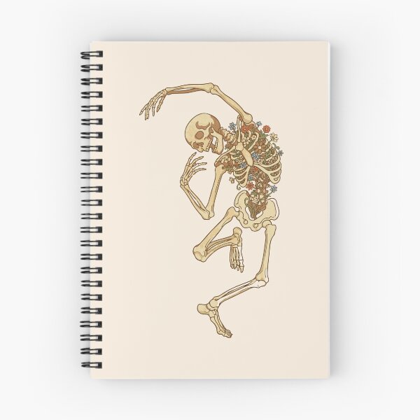 Item preview, Floral skeleton dancing in a groovy retro style - Light Colors Edition designed and sold by Shyla Marsare.