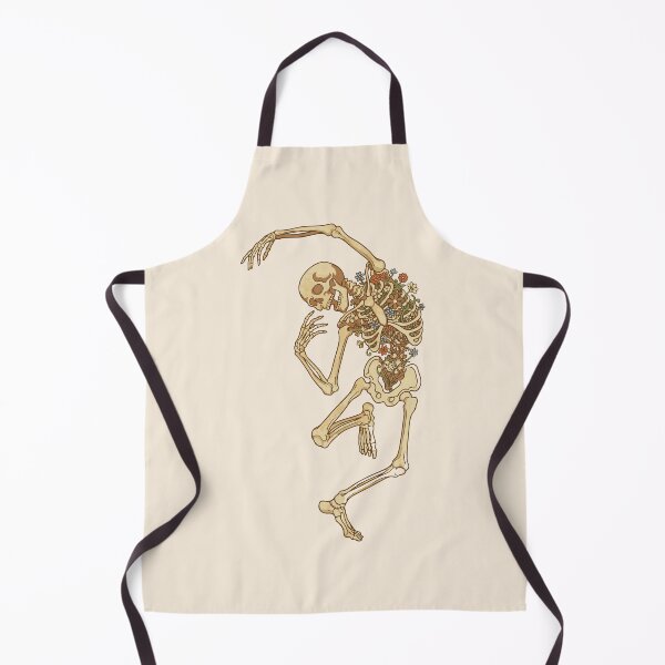 Item preview, Floral skeleton dancing in a groovy retro style - Light Colors Edition designed and sold by Shyla Marsare.