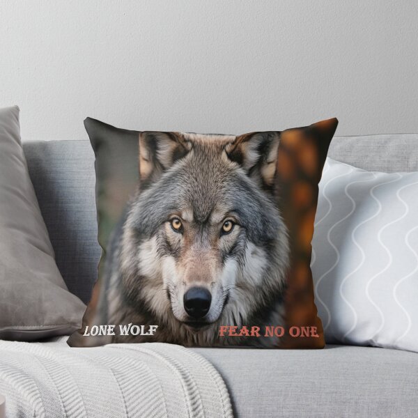 Item preview, Lone Wolf Fear No One Mytholgical Viking Wolf Aesthetic designed and sold by Mythos-Apparel.