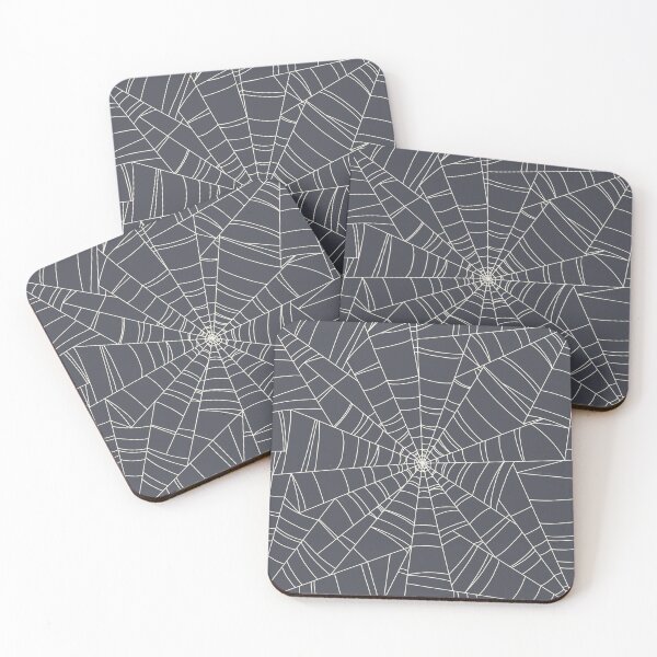 Item preview, Spooky Spiderwebs - White on Dark Gray designed and sold by Elizabeth Weglein.