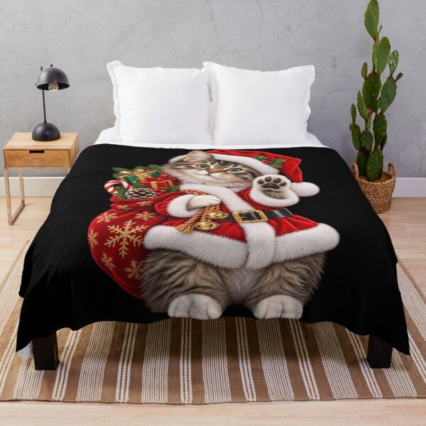 Item preview, Christmas Cat Santa Claus designed and sold by RockitBaby.