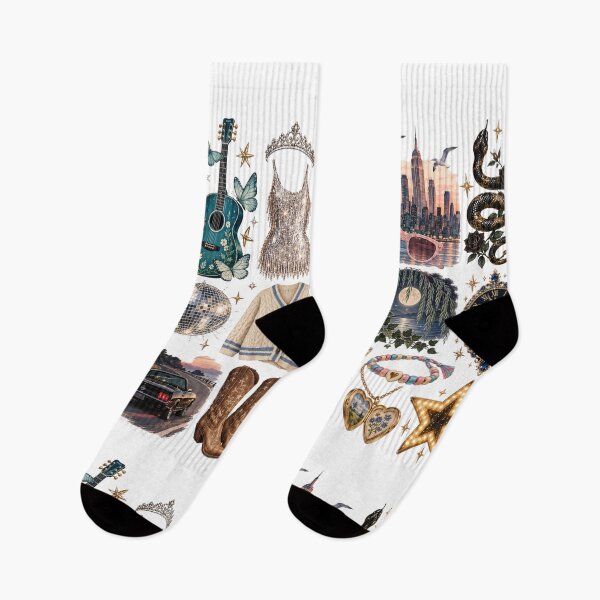 Artikelvorschau, Swiftie Eras Sticker-Pack – Taylor-inspirierte Symbole, Strickjacke, Spiegelkugel, Schlange, Fluchtauto & Showgirl entworfen und verkauft von taylorvinyls.