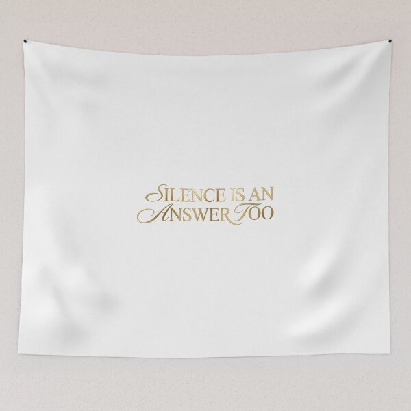 Item preview, Silence Is An Answer Too Philosophical Quote Typography designed and sold by NikmaArt.