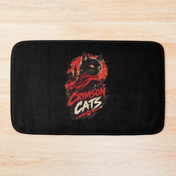 Item preview, Crimson Cats - Gothic Black Cat Paint Splatter Dark Fantasy Art Red Cape designed and sold by Retro Whiskers.