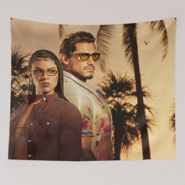 Item preview, Grand Therft Auto VI GTA 6 Vice City Lucia Caminos and Jason Duval designed and sold by sunriseagony.