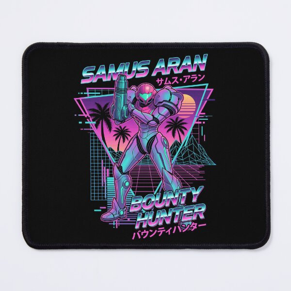 Item preview, Samus Aran Bounty Hunter Synthwave Retro 80s Metroid Outrun designed and sold by RatherCreative.
