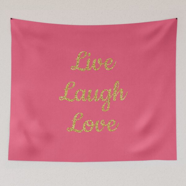 Item preview, Live laugh love pink designed and sold by Ana Gorozpe.