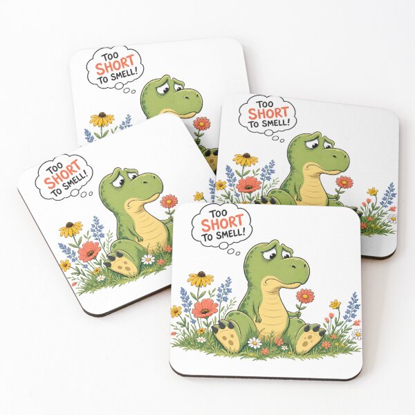 Item preview, Cartoon T Rex Trying to Smell a Flower designed and sold by cbfineart.