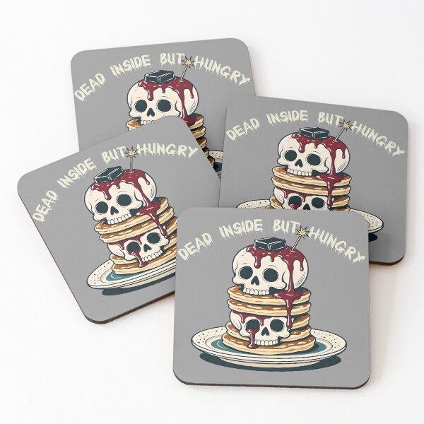 Item preview, Dead Inside But Hungry - Funny Goth Pancakes Skull Art designed and sold by CraftyValley.