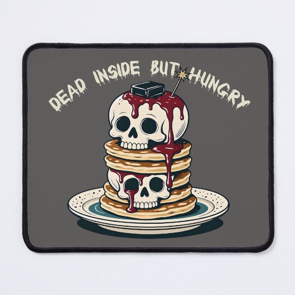 Item preview, Dead Inside But Hungry - Funny Goth Pancakes Skull Art designed and sold by CraftyValley.