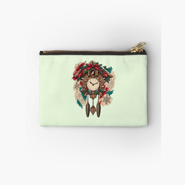Item preview, Christmas cuckoo clock among ribbons and fir trees designed and sold by TaruHonu.