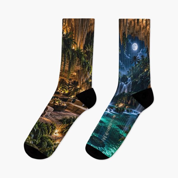 Item preview, Luxury Tropical Cave Retreat – Enchanted Waterfall Jungle Paradise designed and sold by IRON SIREN.
